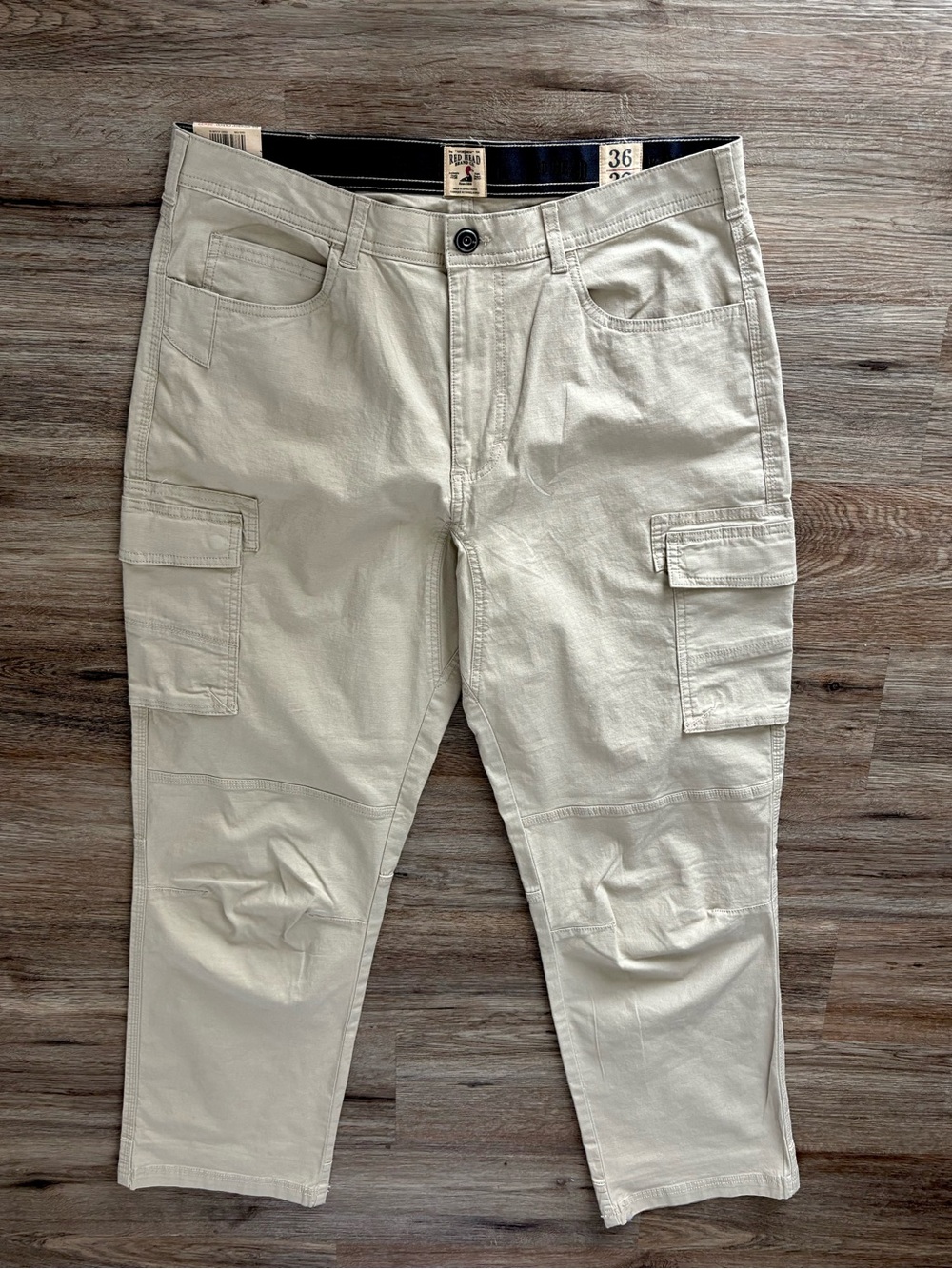 NWT RED HEAD rip stop cargo 36 x 32 cargo sport pant. Tan khaki. 36x32
